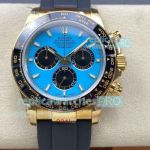 1:1 Clone QF V10 Rolex Daytona Tiffany Blue Gain Weight Swiss 4131 Gold Case Watch 